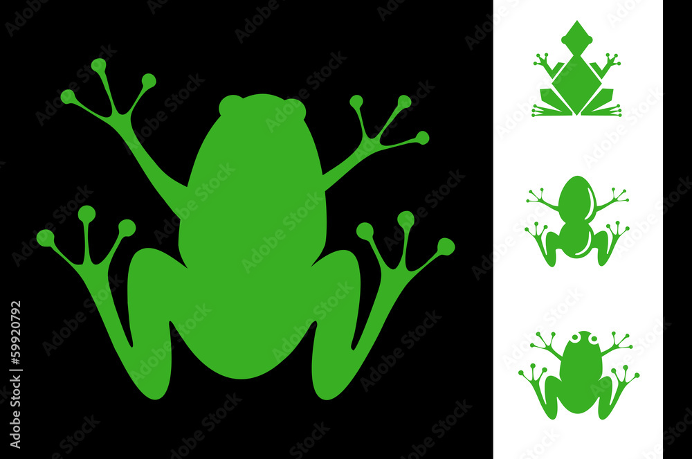 Fototapeta premium Illustration set of frogs