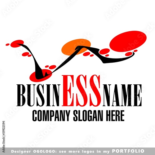 abstract business logo emblem vector
