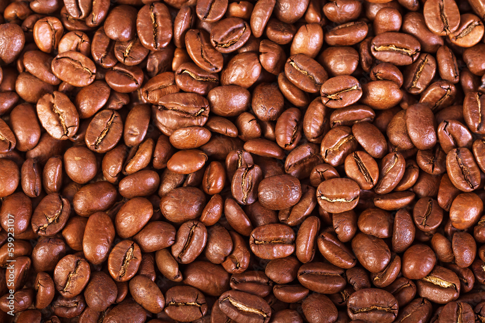 Obraz premium background from the fried coffee grains