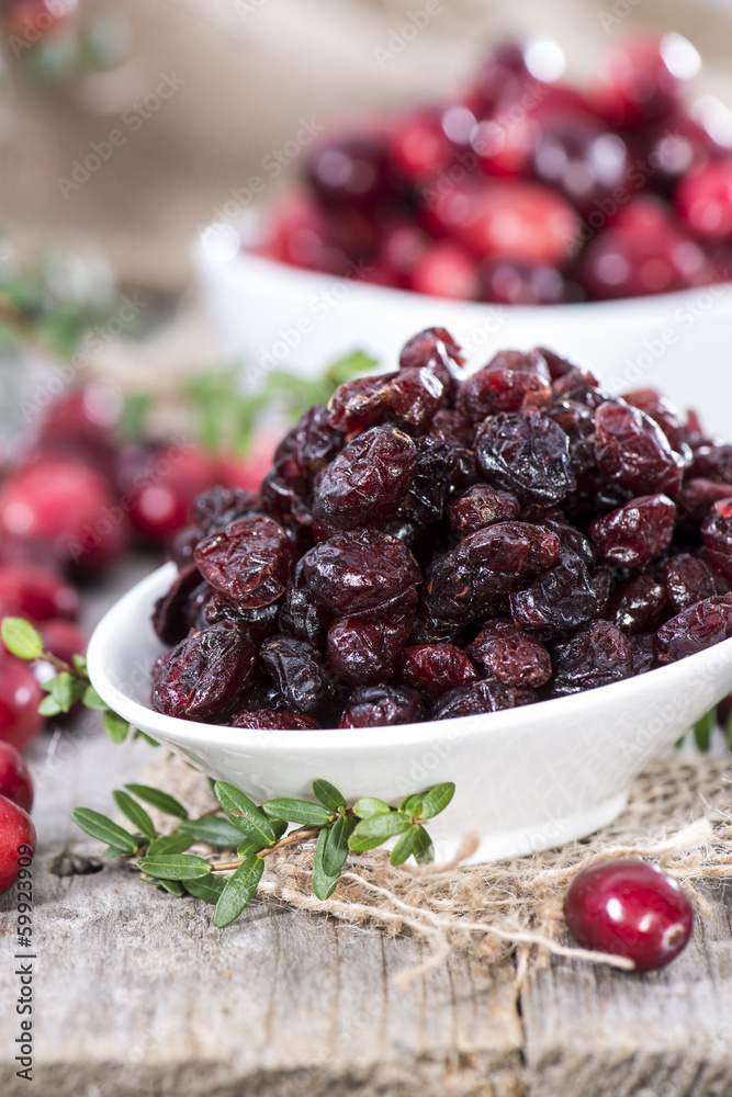 Heap of dry Cranberries