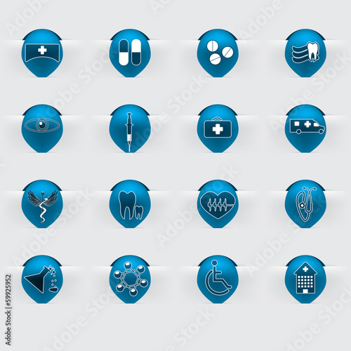 Abstract medical web icons