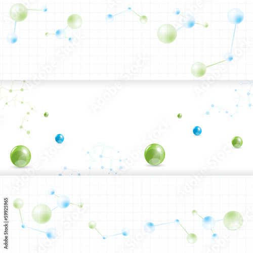 Abstract molecule banner set