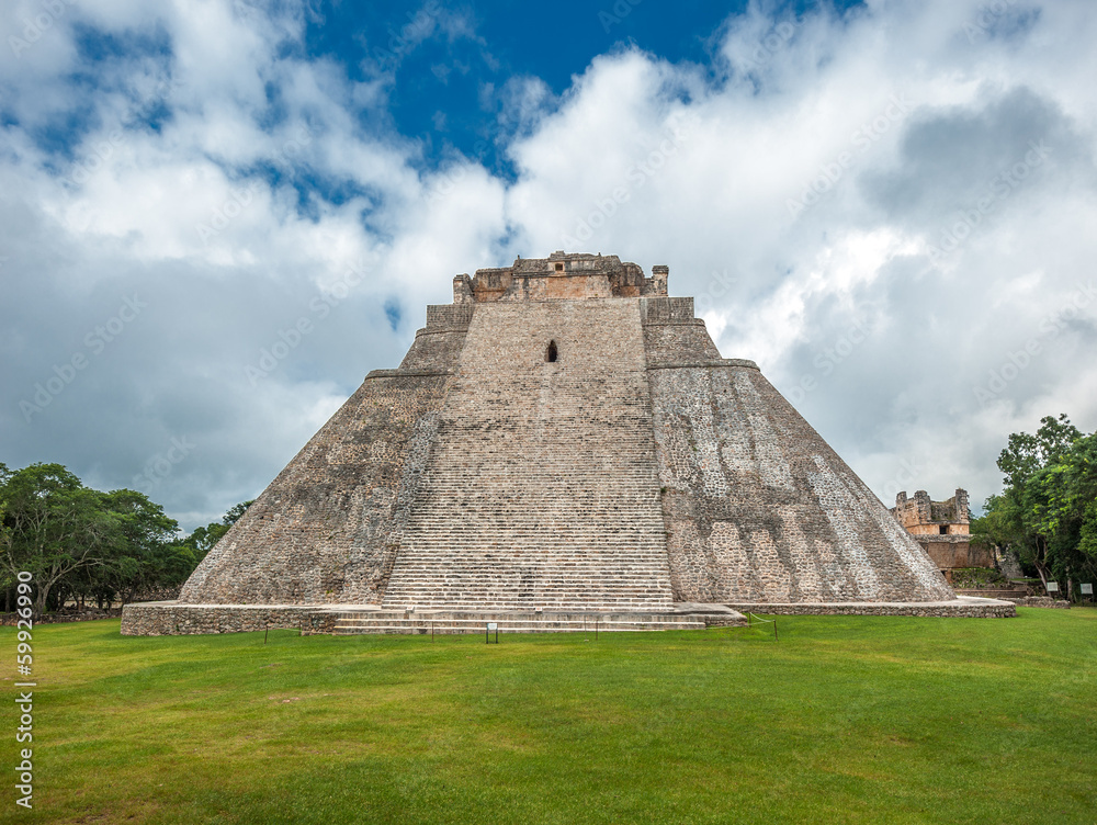 Pyramid of the Magician in Uxmal, Yucatan, Mexico