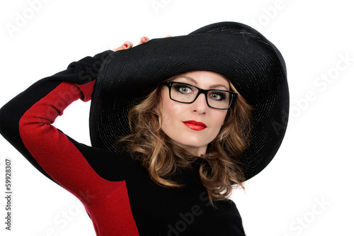 portrait of a woman in elegant hat