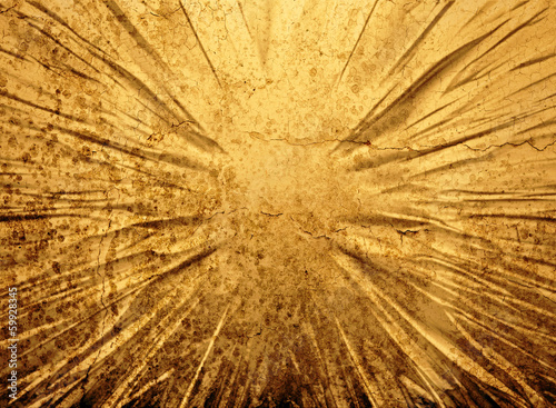 Cracked gold grunge background