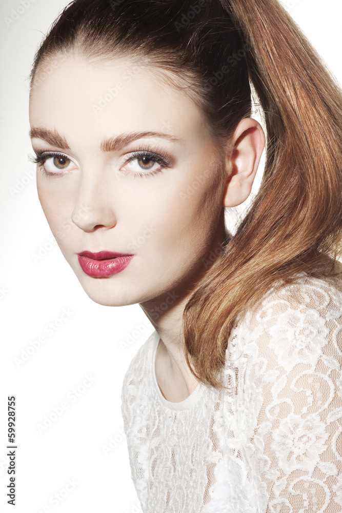 Pretty young girl with make up Pretty young girl with make up