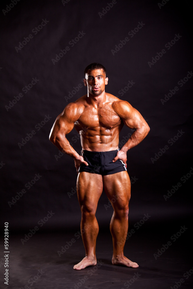 young bodybuilder posing