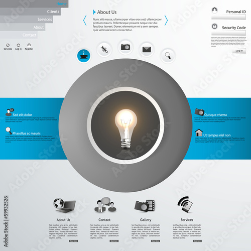 Modern Website Template /Vector/