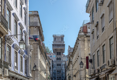 Fototapeta Naklejka Na Ścianę i Meble -  Santa Justa elevator in Lisbon