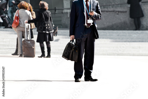 Businessman calling on the phone.