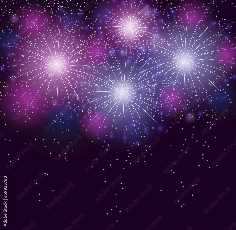 Glossy Fireworks Background Vector Illustration Glossy Fireworks Background Vector Illustration