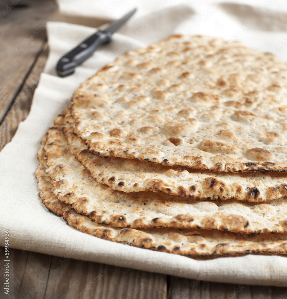 Sesame seeded flatbread Sesame seeded flatbread