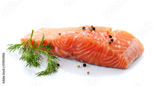 fresh raw salmon