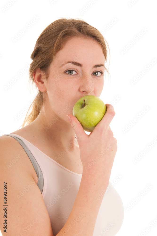 Eating an apple Eating an apple