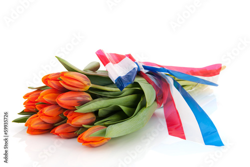 Fototapeta Naklejka Na Ścianę i Meble -  Dutch orange tulips