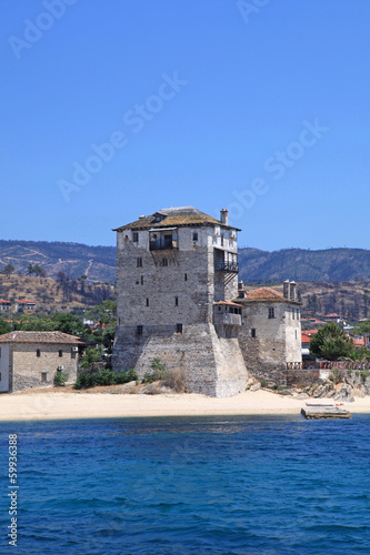 Ouranopoli Tower, Greece near from Holly mountain Athos