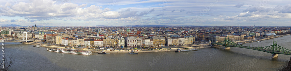 Panorama of Budapest city, Hungary