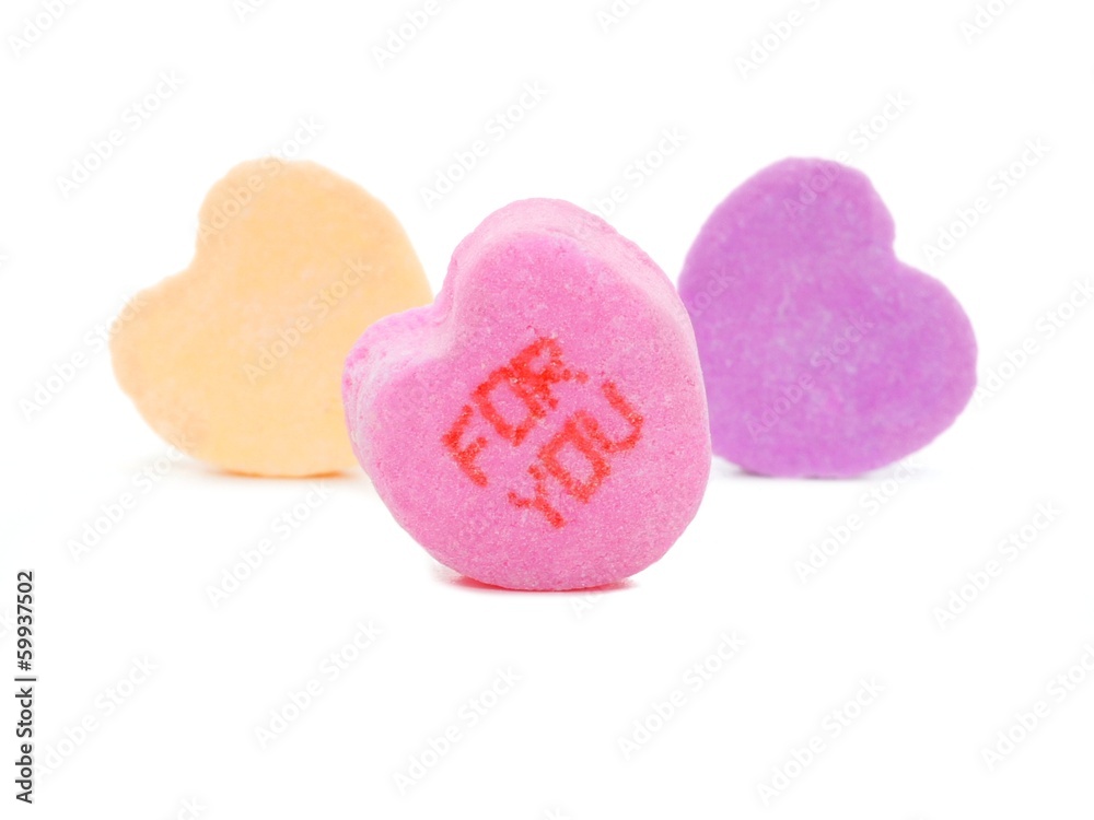 Obraz premium Valentines Day Conversation hearts with 