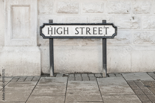 High Street road sign photo