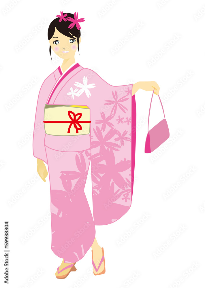 Naklejka premium 晴れ着