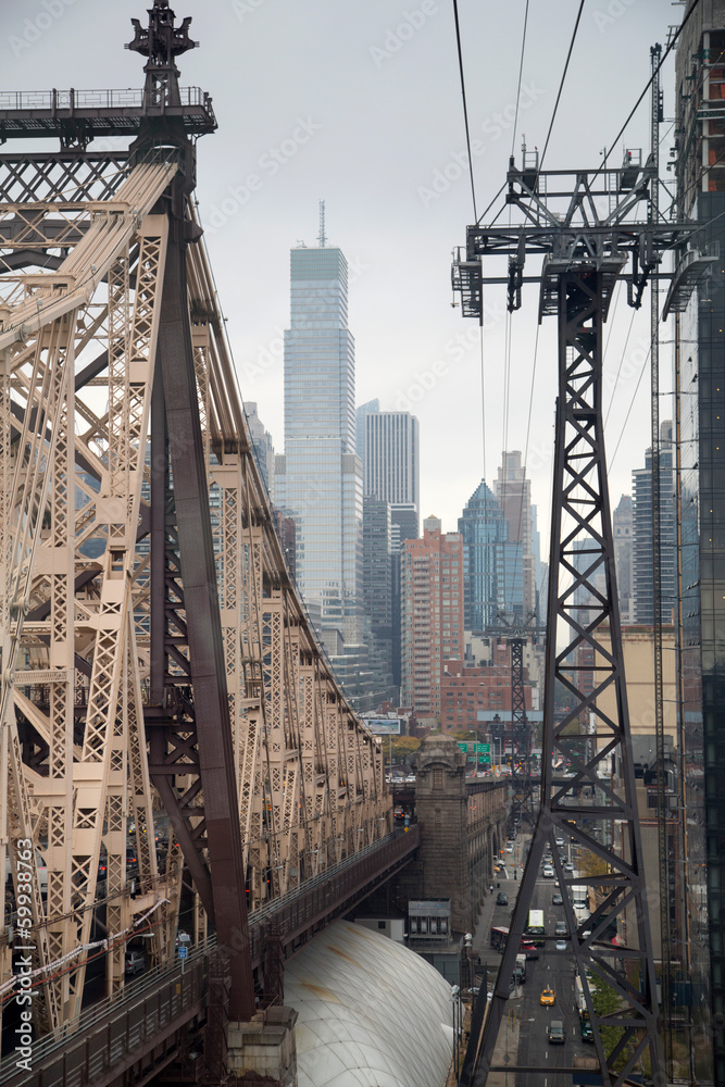 New York - Queensboro Bridge - obrazy, fototapety, plakaty 