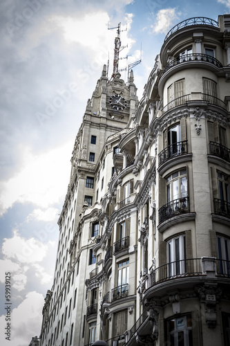 Gran Via, Image of the city of Madrid, its characteristic archit © Fernando Cortés