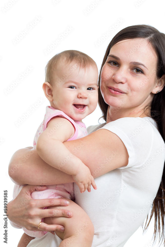 Loving mother having fun with her baby girl Loving mother having fun with her baby girl