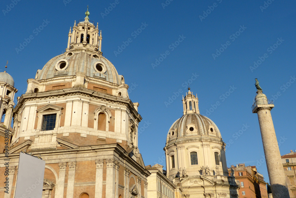 Churches of Rome and Trajan's Column - Rome - Italy