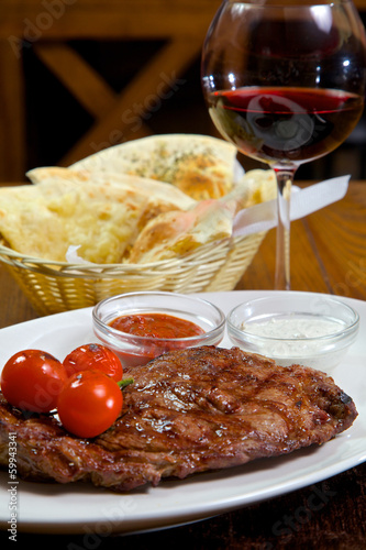 Food in the restaurant
