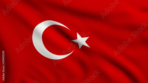 Flag of Turkey looping