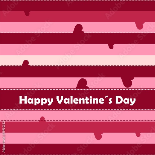 Striped seamless background with hearts