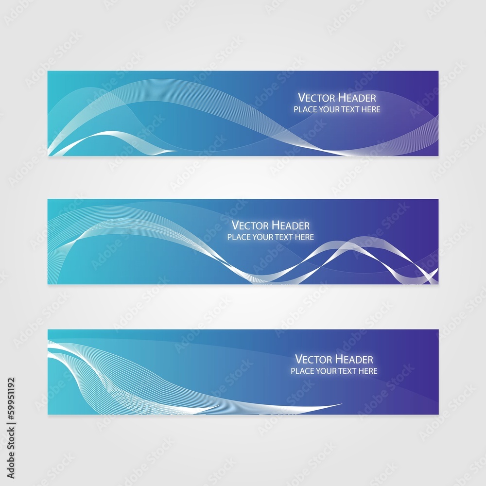 Fototapeta premium Blue Wave Pattern Header
