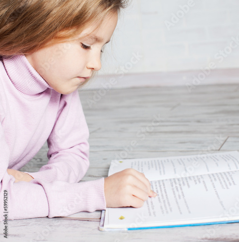 Child reading book