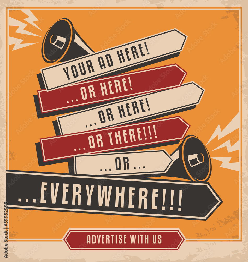 Plakat Reklama i marketing koncepcja kreatywna