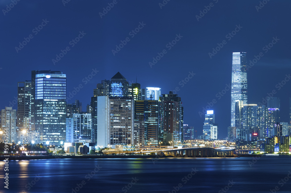 Fototapeta premium Victoria Harbor og Hong Kong