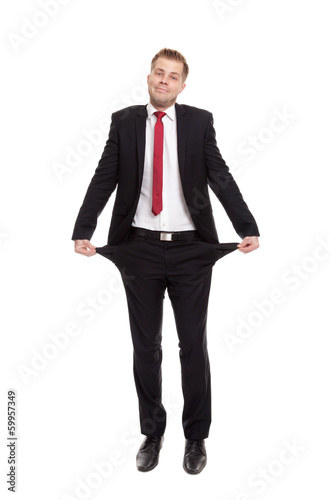 Businessman with empty pockets © and.one