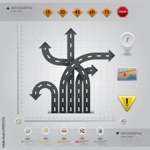 Road & Street Business Infographic Design Template