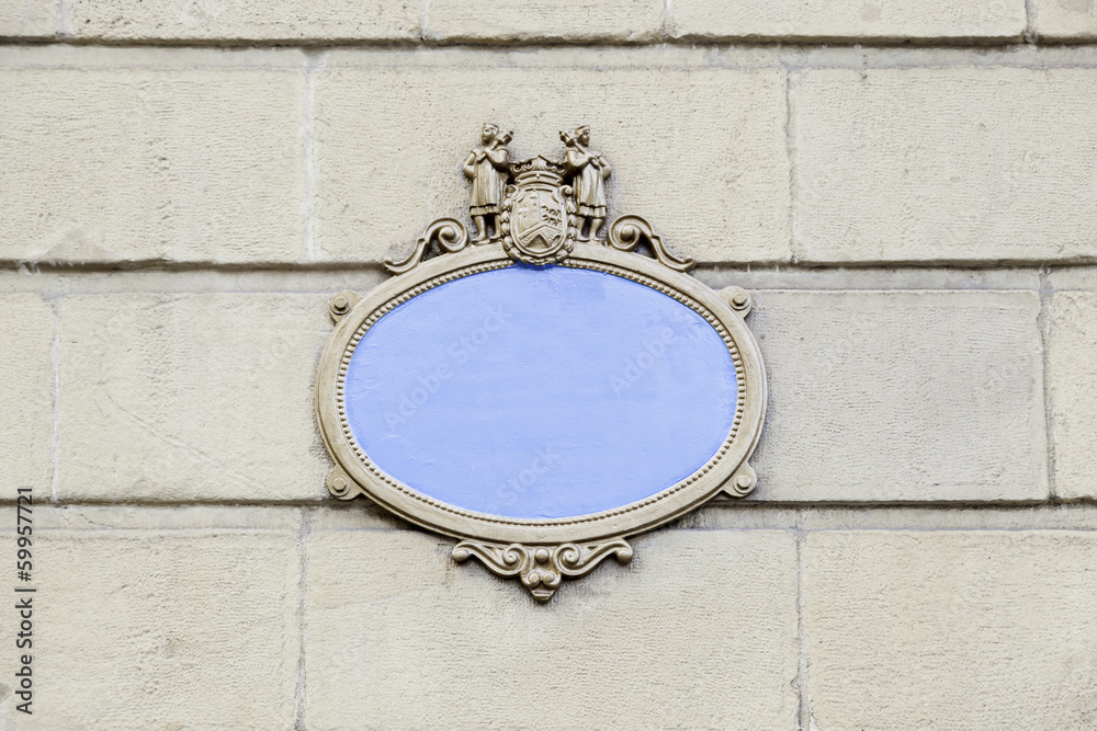 Old Empty plate on the wall