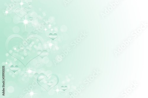 Green hearts background