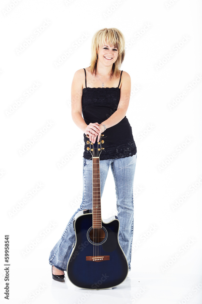 Young Caucasian musician Young Caucasian musician