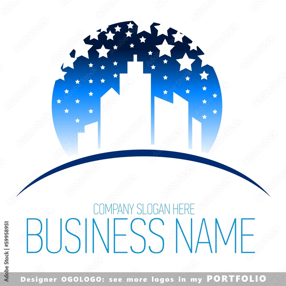 logo, business, buildings, illustrations, sign, vector