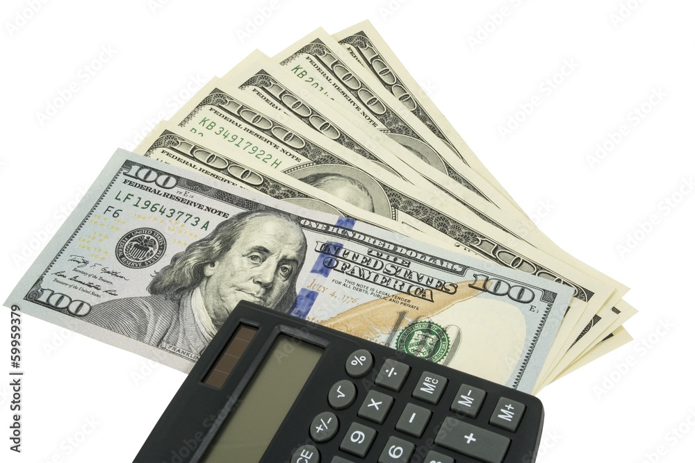 business concepts. money with calculator business concepts. money with calculator