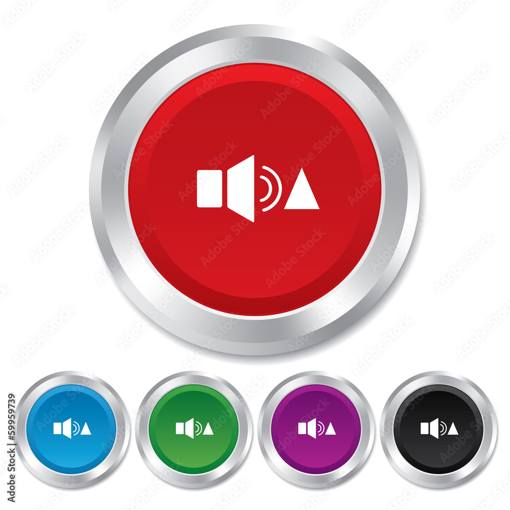 Speaker volume louder sign icon. Sound symbol. Speaker volume louder sign icon. Sound symbol.