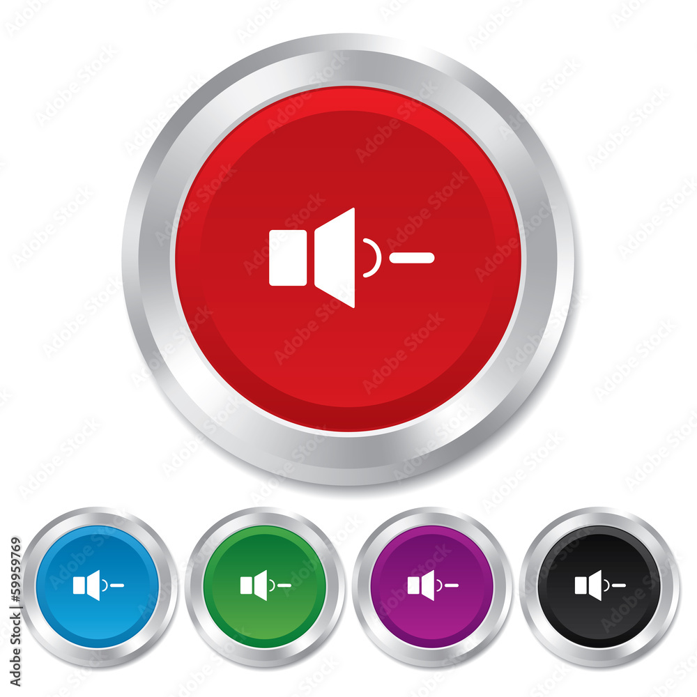 Speaker low volume sign icon. Sound symbol. Speaker low volume sign icon. Sound symbol.