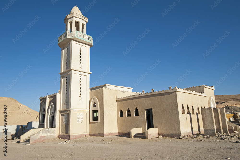 Abandoned mosque in ghost town