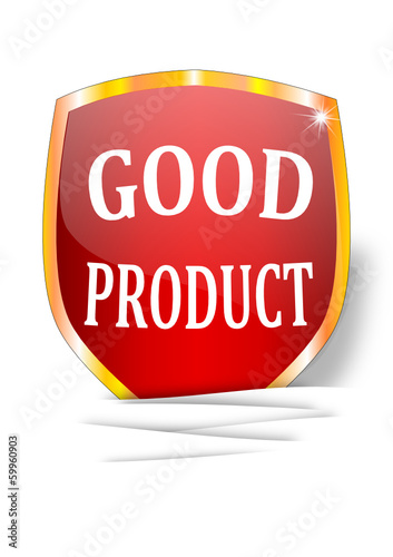 A label indicating the good product - vector