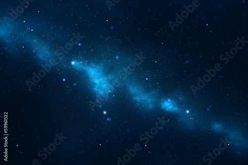 Night sky - Universe filled with stars, nebula and galaxy © pixel