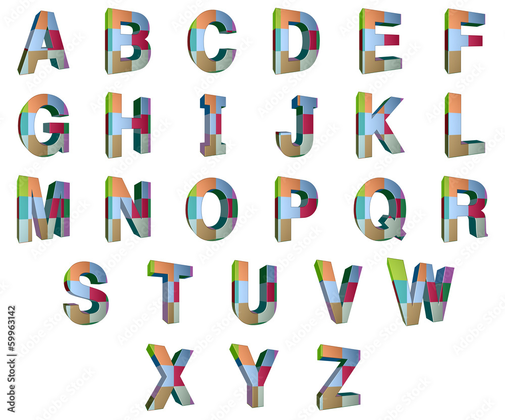 3D text over white background 3D text over white background
