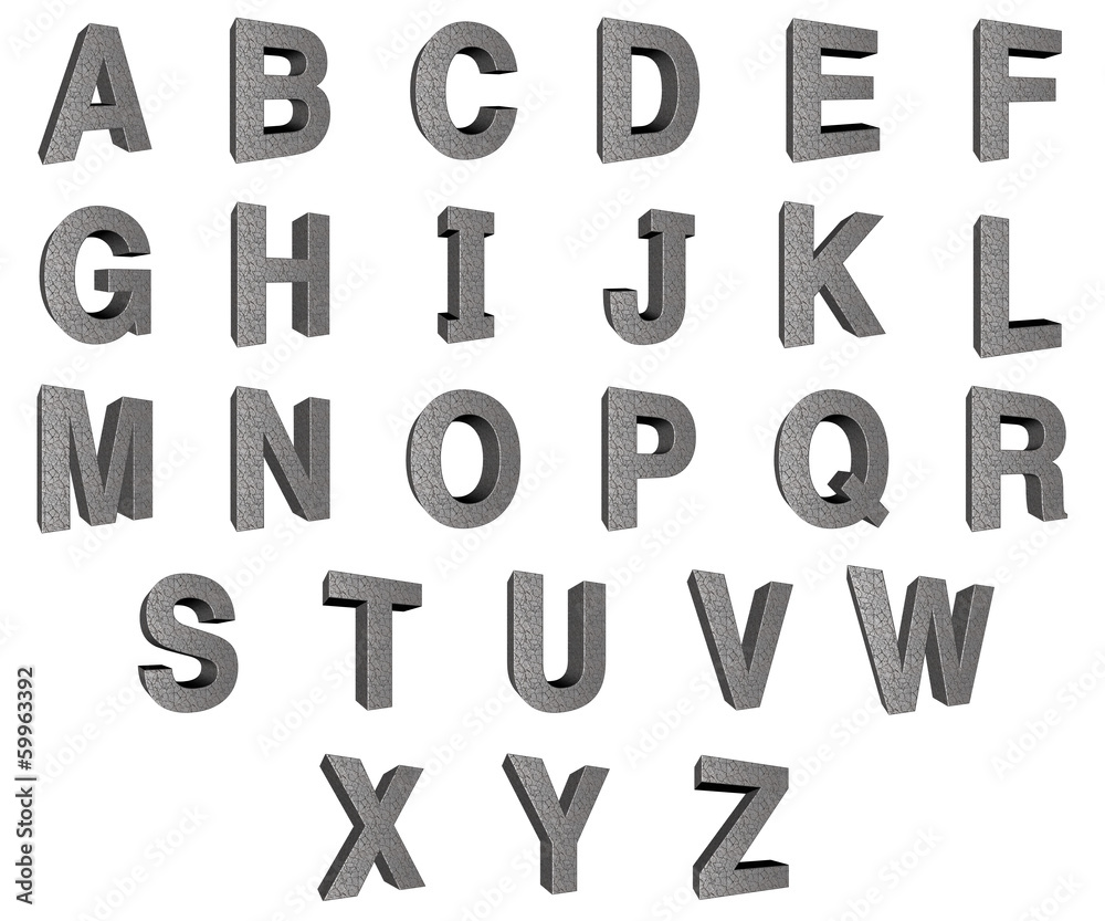 3D text over white background 3D text over white background