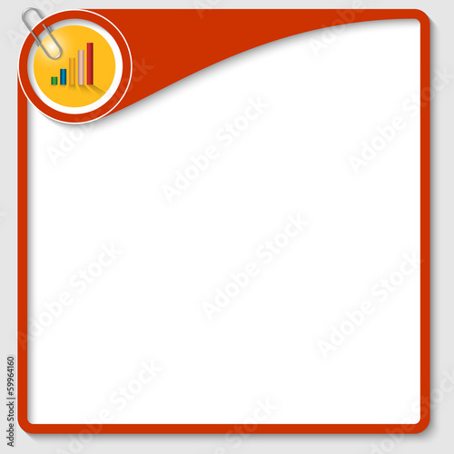 vector box with graph and paper clip